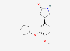 Two-dimensional chemical structure of (S)-Rolipram