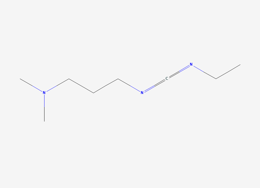 Two-dimensional chemical structure of 3-(((Ethylimino)methylene)amino)-N,N-dimethylpropan-1-amine, CAS 1892-57-5