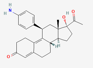 Two-dimensional chemical structure of N,N-Didesmethyl Ulipristal, CAS 244206-52-8