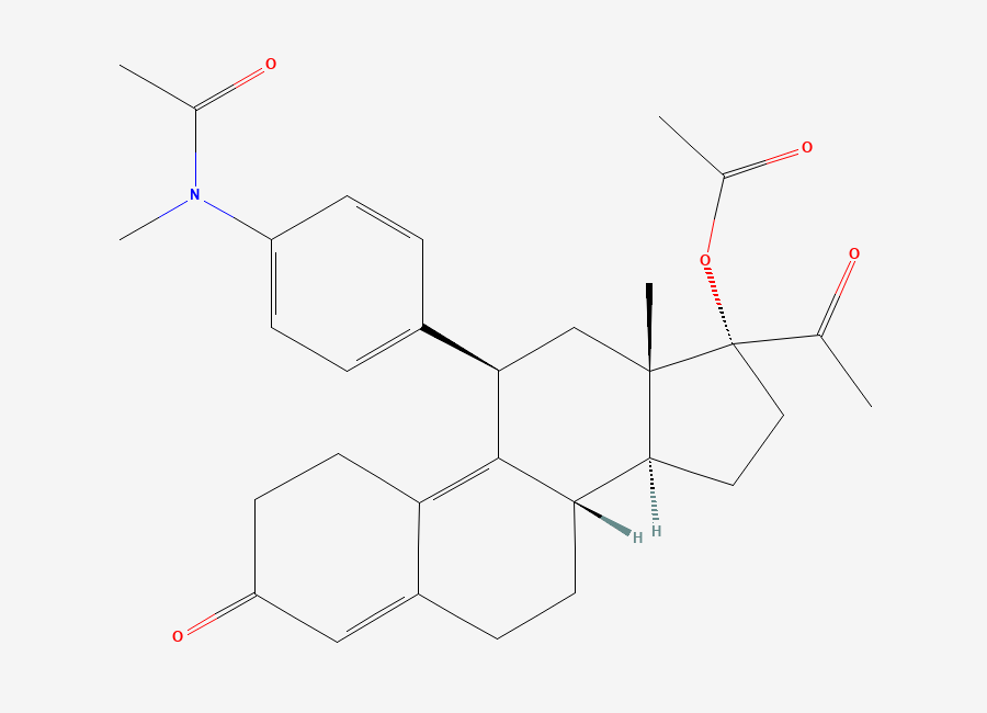 Two-dimensional chemical structure of N-Desmethyl N-Acetyl Ulipristal Acetate