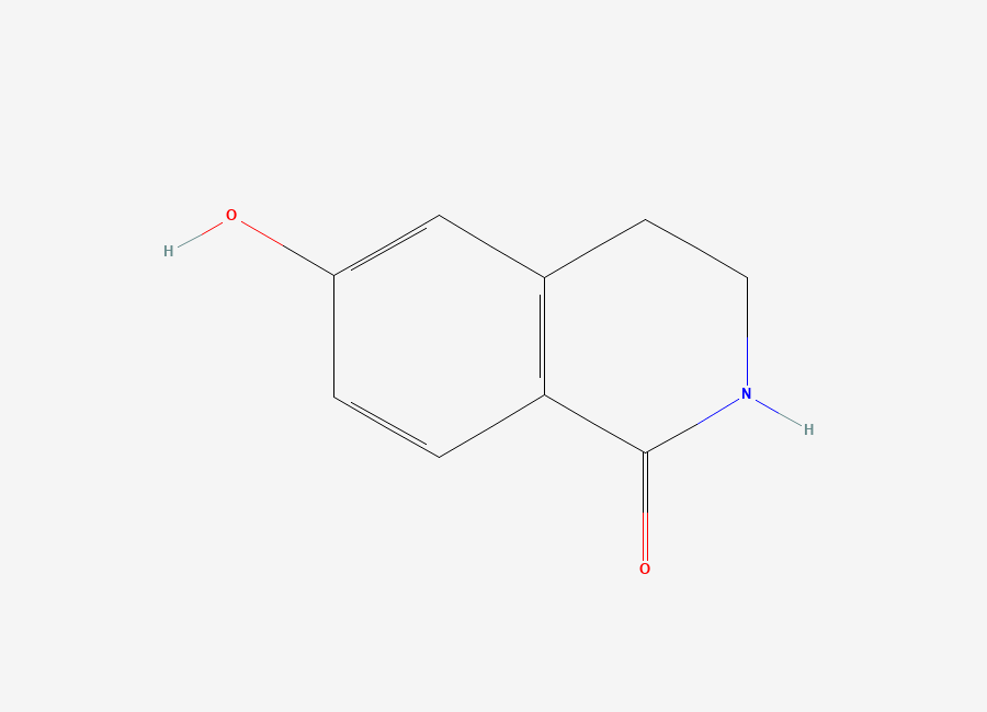 Two-dimensional chemical structure of 6-Hydroxy-1,2,3,4-tetrahydroisoquinolin-1-one