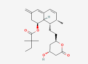 Two-dimensional chemical structure of 6-Exomethylenesimvastatin, CAS 121624-18-8