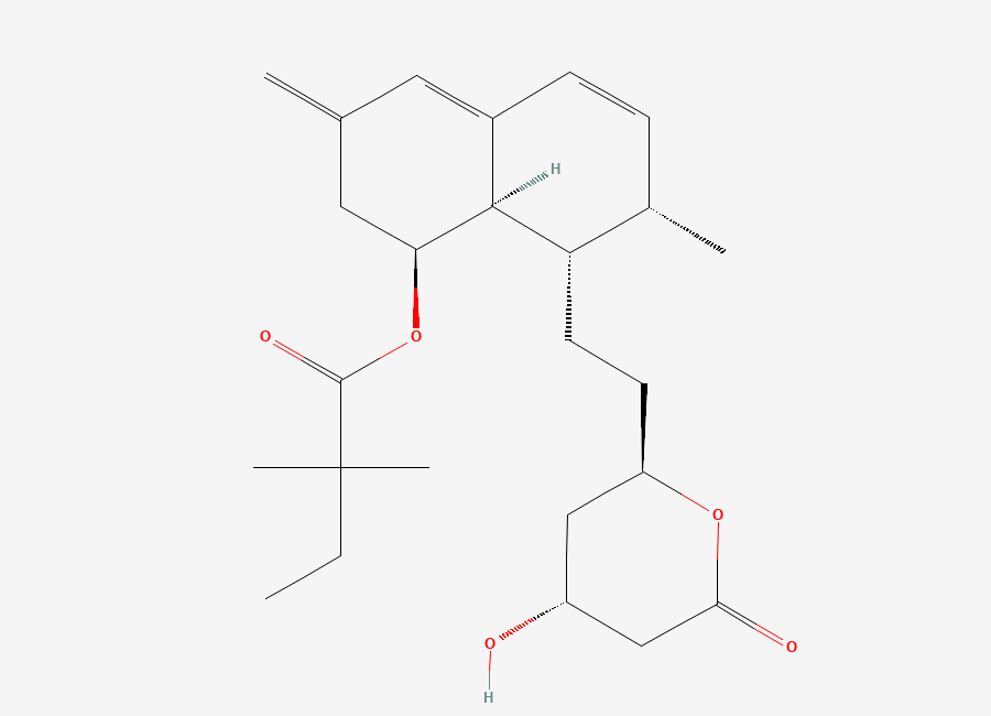 Two-dimensional chemical structure of 6-Exomethylenesimvastatin, CAS 121624-18-8