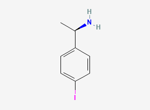 Two-dimensional chemical structure of (1R)-1-(4-iodophenyl)ethanamine