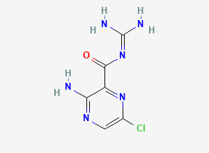 Two-dimensional chemical structure of Amiloride 5-Desamino Impurity, CAS 1203-87-8