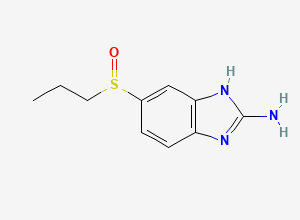 Two-dimensional chemical structure of Albendazole-2-aminosulfoxide, CAS 140240-75-1