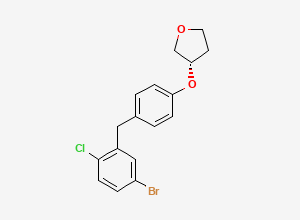 Two-dimensional chemical structure of Empagliflozin Bromo Impurity, CAS 915095-89-5