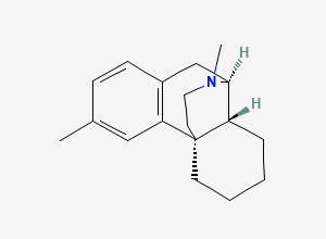 Two-dimensional chemical structure of (1S,9S,10R)-4,17-dimethyl-17-azatetracyclo[7.5.3.01,10.02,7]heptadeca-2(7),3,5-triene