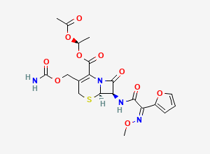 Two-dimensional chemical structure of Cefuroxime Axetil Impurity 9