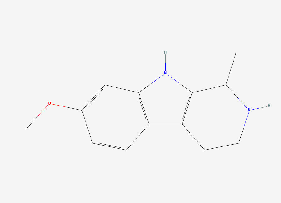 Two-dimensional chemical structure of Tetrahydroharmine, CAS 17019-01-1