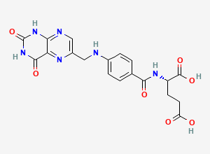 Two-dimensional chemical structure of 2,4-Dihydroxypteroylglutamic acid