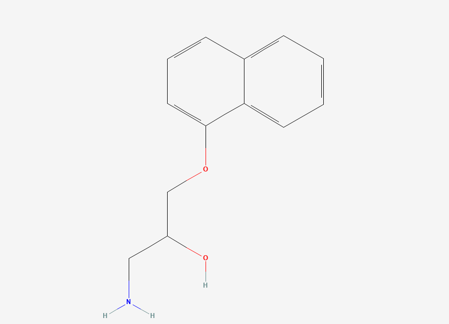 Two-dimensional chemical structure of (+-)-Desisopropylpropranolol, CAS 30200-48-7
