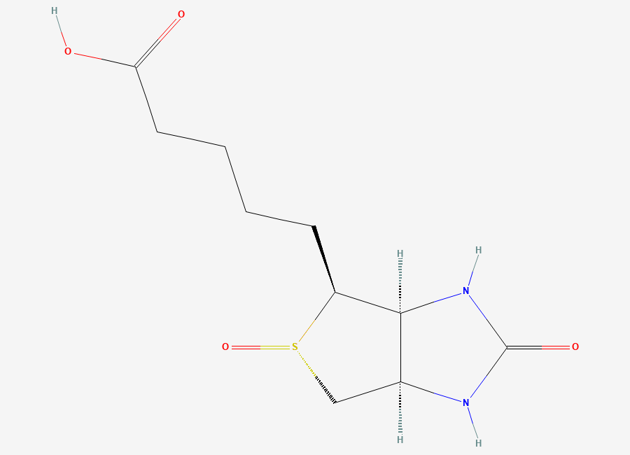 Two-dimensional chemical structure of Biotin-D-Sulfoxide