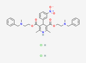 Two-dimensional chemical structure of Nicardipine Bis Analog / Nicardipine EP Impurity B/ Nicardipine Related Compound D (2HCl salt), CAS 71784-27-5