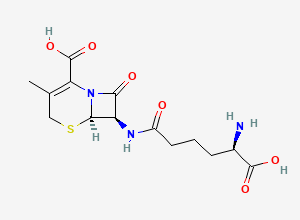 Two-dimensional chemical structure of Deacetoxycephalosporin C, CAS 26924-74-3