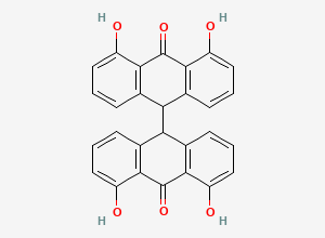 Two-dimensional chemical structure of Dithranol EP Impurity C / Dithranol Dimer, CAS 31991-54-5