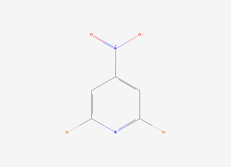Two-dimensional chemical structure of 2,6-Dibromo-4-nitropyridine