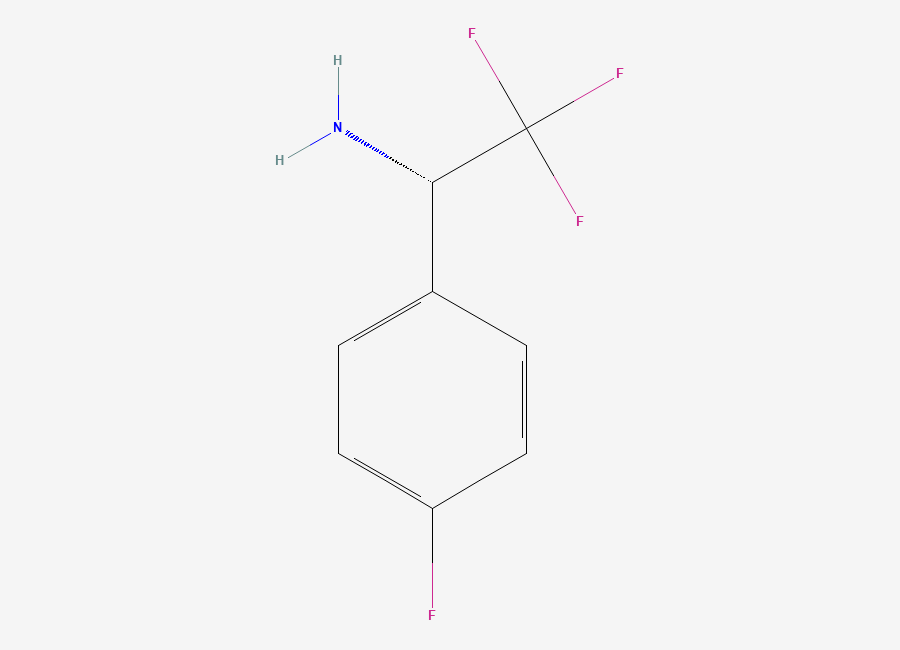 Two-dimensional chemical structure of (1S)-2,2,2-Trifluoro-1-(4-fluorophenyl)ethylamine