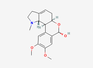 Two-dimensional chemical structure of Lycorenine, CAS 477-19-0