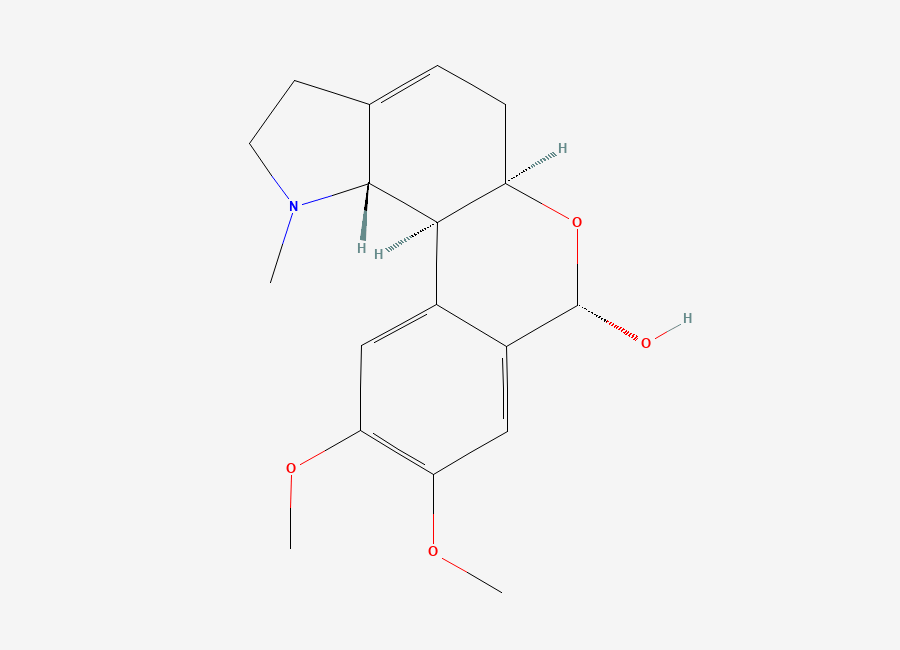 Two-dimensional chemical structure of Lycorenine, CAS 477-19-0