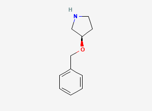 Two-dimensional chemical structure of (R)-3-Benzyloxy-pyrrolidine