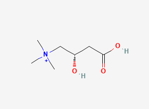 Two-dimensional chemical structure of (2S)-3-carboxy-2-hydroxy-N,N,N-trimethylpropan-1-aminium