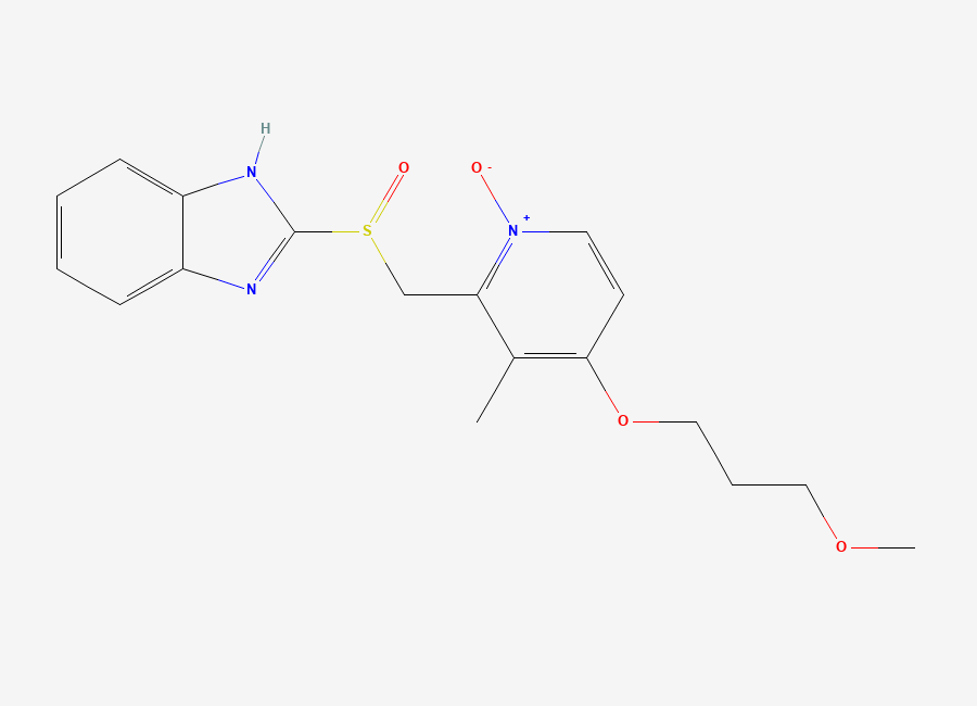 Two-dimensional chemical structure of Rabeprazole EP Impurity D / Rabeprazole Related Compound B / Rabeprazole N-Oxide, CAS 924663-38-7
