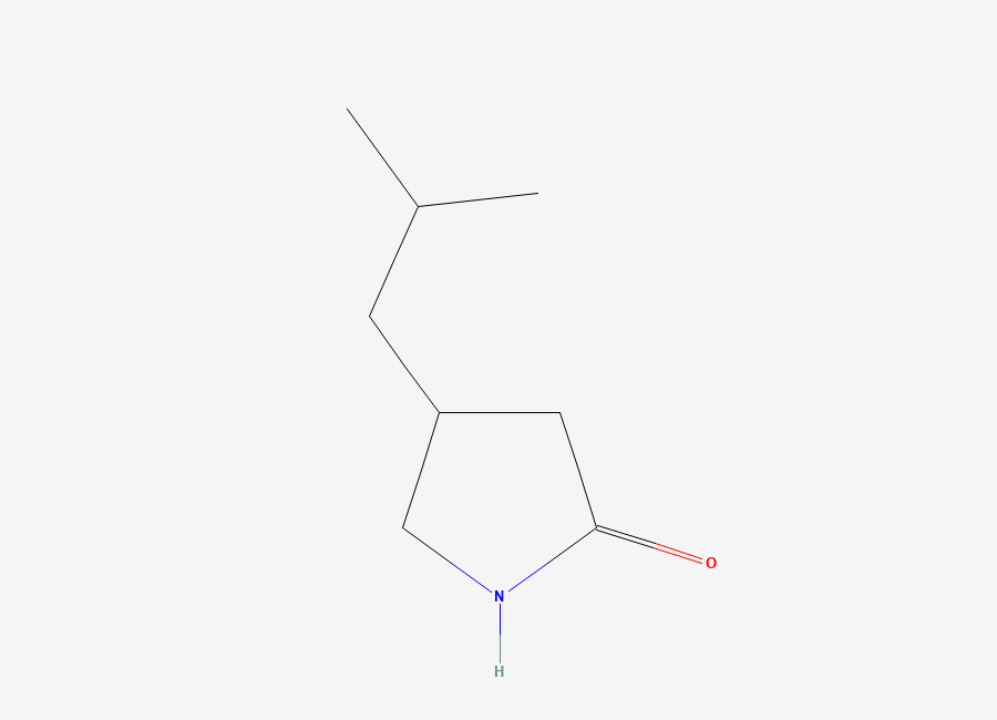 Two-dimensional chemical structure of Pregabalin Lactum (Racemic Mixture), CAS 61312-87-6