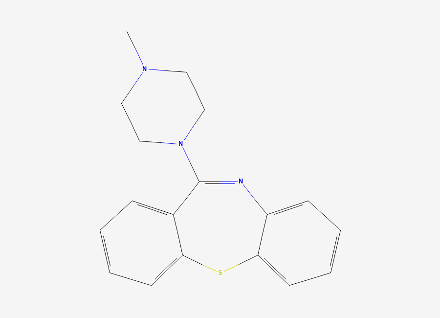 Two-dimensional chemical structure of Quetiapine DBTP N-Methyl Impurity, CAS 1977-09-9