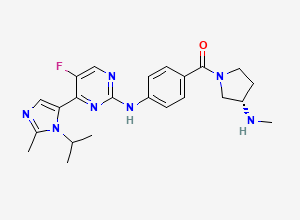Two-dimensional chemical structure of Azd-5597