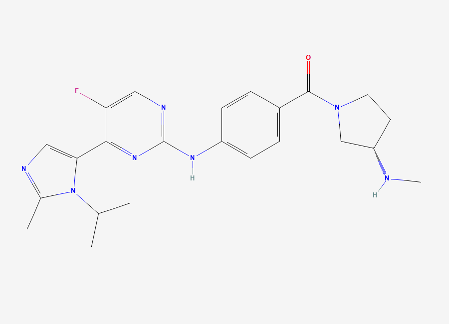 Two-dimensional chemical structure of Azd-5597
