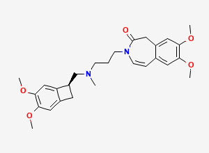 Two-dimensional chemical structure of Dehydro Ivabradine Impurity, CAS 1086026-31-4