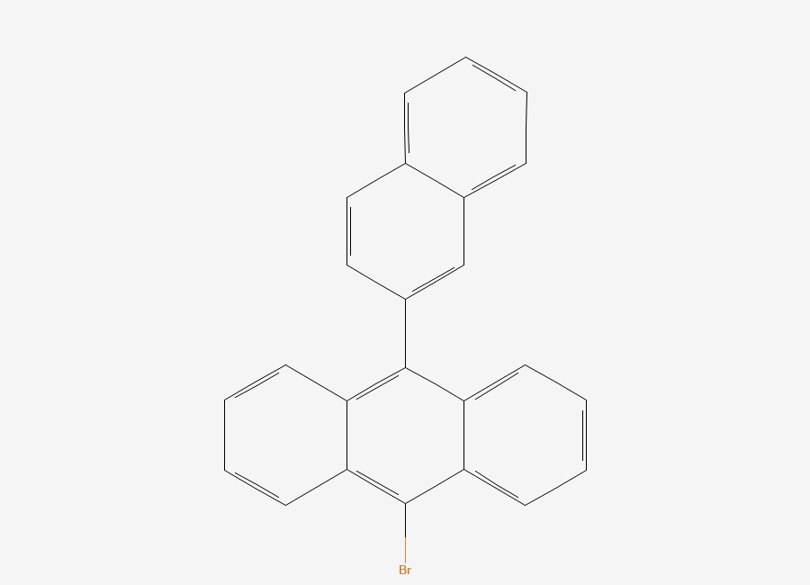 Two-dimensional chemical structure of 9-Bromo-10-(naphthalen-2-yl)anthracene