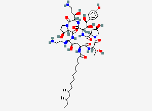 Two-dimensional chemical structure of Caspofungin, CAS 162808-62-0