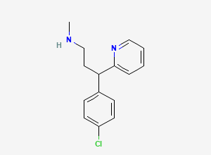 Two-dimensional chemical structure of Monodesmethylchlorpheniramine