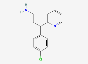 Two-dimensional chemical structure of Didesmethylchlorpheniramine