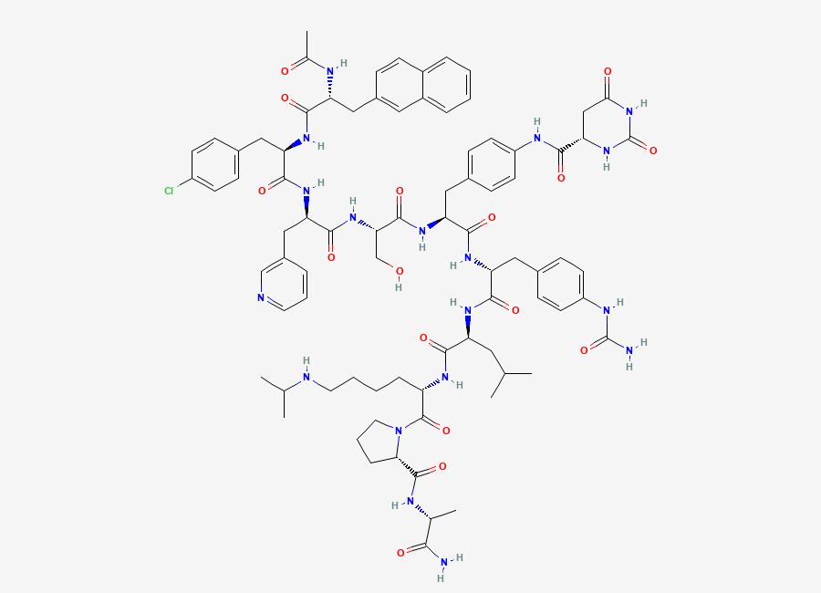 Two-dimensional chemical structure of Degarelix, CAS 214766-78-6