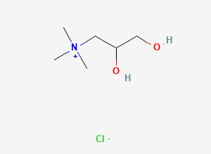Two-dimensional chemical structure of (2,3-Dihydroxypropyl)trimethylammonium chloride