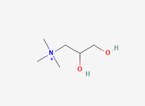 Two-dimensional chemical structure of 1-Propanaminium, 2,3-dihydroxy-N,N,N-trimethyl-