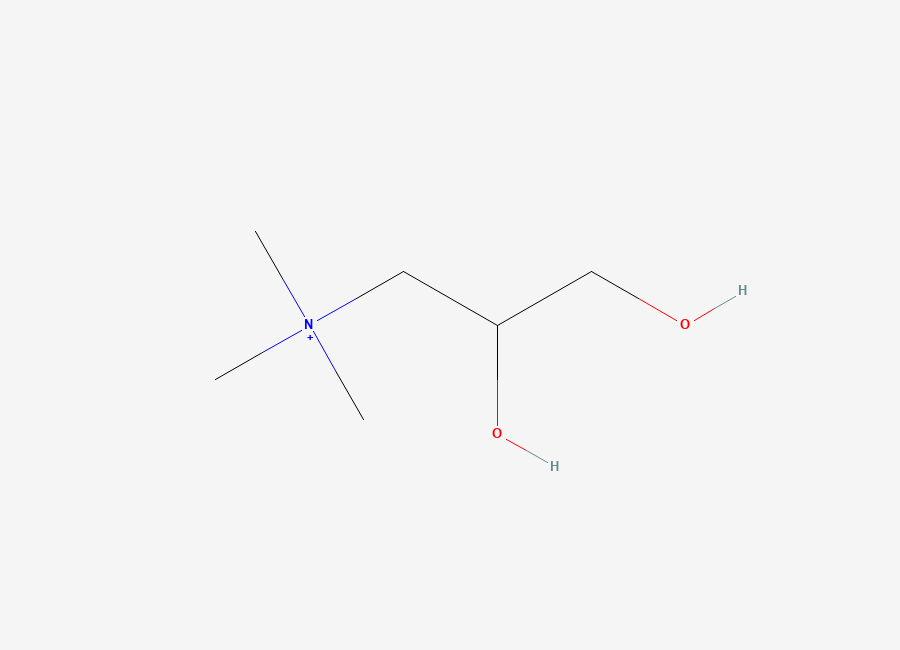 Two-dimensional chemical structure of 1-Propanaminium, 2,3-dihydroxy-N,N,N-trimethyl-