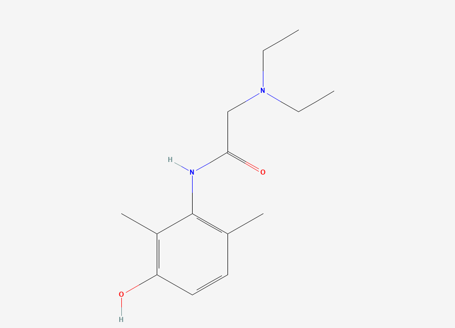 Two-dimensional chemical structure of 3'-Hydroxy Lidocaine / m-Hydroxy Lidocaine, CAS 34604-55-2