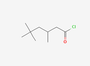 Two-dimensional chemical structure of 3,5,5-Trimethylhexanoyl chloride