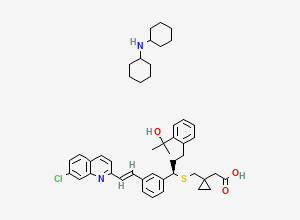Two-dimensional chemical structure of Montelukast Dicyclohexylamine (As per USP), CAS 577953-88-9