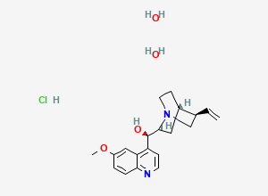 Two-dimensional chemical structure of Quinine hydrochloride dihydrate