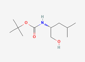 Two-dimensional chemical structure of tert-butyl N-((2R)-1-hydroxy-4-methylpentan-2-yl)carbamate