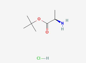 Two-dimensional chemical structure of D-Alanine tert-butyl ester hydrochloride