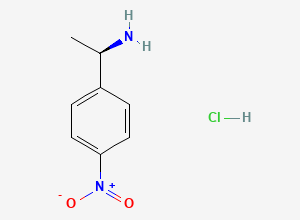 Two-dimensional chemical structure of (R)-alpha-Methyl-4-nitrobenzylamine hydrochloride
