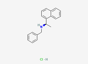 Two-dimensional chemical structure of (R)-N-Benzyl-1-(1-naphthyl)ethylamine hydrochloride