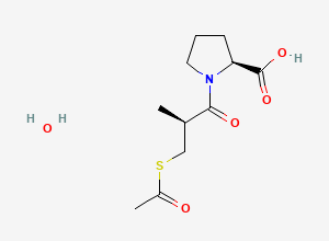 Two-dimensional chemical structure of Captopril EP Impurity J (Hydrate), CAS 801293-45-8