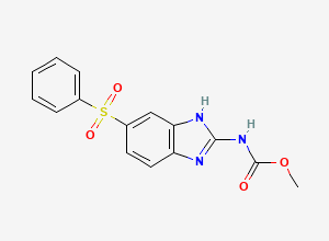 Two-dimensional chemical structure of Fenbendazole Sulphone /Oxfendazole EP Impurity B, CAS 54029-20-8